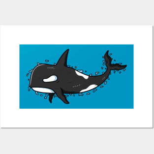 cute whale Posters and Art